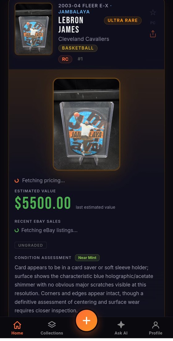 The AI names the exact card